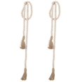 thumbnail image 2 of Home Beaded Ornaments Wooden Beads Garland Rustic Design For Home Decoration Khaki 145X1.6CM Decorative Art 2Pcs, 2 of 5
