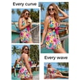 thumbnail image 6 of Wantdo Women's Plus Size Swimdress One Piece Swimsuits Swim Dresses with Skirt Rose Red 26/28 Plus, 6 of 9