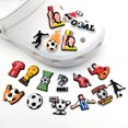 thumbnail image 3 of 18 piezas de accesorios para zapatos de fútbol, ​​accesorios para zapatos de dibujos animados, utilizados para zapatos perforados, pulseras, fiestas, decoración de bricolaje., 3 of 5