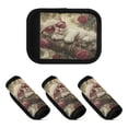 thumbnail image 2 of Wobogo Red Rose Cat Luggage Handle Wrap 2Pcs Suitcase Identifier Travel Accessories Affordable Durable Concealed Tag For Airport Leaf, 2 of 6