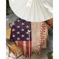 thumbnail image 3 of Outdoor Tablecloth with Umbrella Hole, Independence Day American Flag Zippered Table Cloth for Square Tables, Baseball Sport Retro Wood Grain Washable Waterproof Tablecloths for Picnic Patio Garden, 3 of 9
