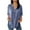 Blue, variant on Casual Women's Tops Fashion Plus Size Women's Casual Loose Oversized Irregular Solid Color Long Sleeved V-neck Top/shirt