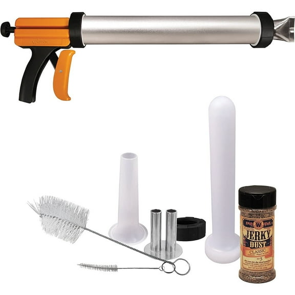 Weston Original Jerky Gun Holds 1.5 lbs of Ground Meat Easy Squeeze Trigger