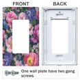 thumbnail image 3 of Yayeee Rocker Switch Wall Plate 1-Gang 4.6"x2.9" Home Decorative Outlet Cover, Soft Pinks Flowers, 3 of 6
