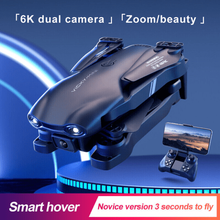 2025 NEW RC Drone 6K HD Dual Camera WiFi FPV Foldable Quadcopter +2 Battery