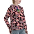 thumbnail image 6 of Lsque Lilies Flowers Pattern Casual Women's Hoodie,Hooded Sweatshirt with Kangaroo Pocket,Pullover Hoodie with Eye-catching Drawstrings-Large, 6 of 7