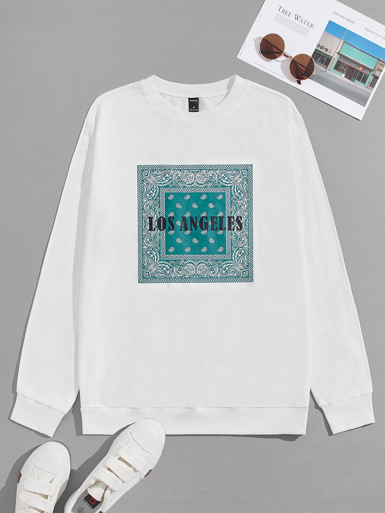 Paisley print sweatshirt Clearance