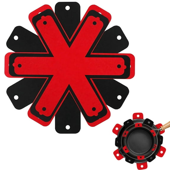 12PCS Pot and Pan Protectors, Pan Protectors for Stacking - Non-Scratch Felt Liners for Stacking Cookware, 4 Sizes Pan Dividers, Pans & Dishes