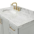 thumbnail image 3 of Ariel Taylor 43 In. Left Offset Oval Sink Vanity With Carrara White Marble Countertop In Grey, 3 of 10