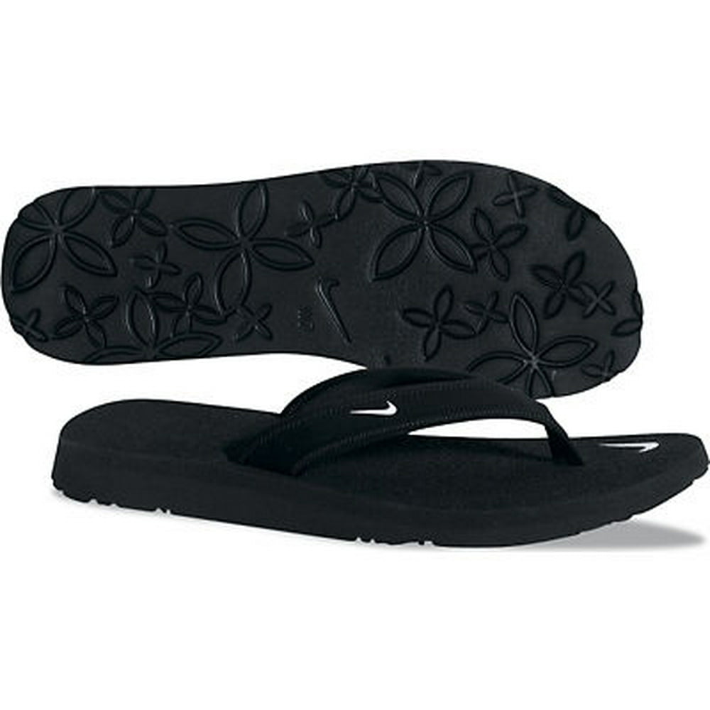 Nike - Women's Nike Celso Girl Flip-Flop Black/White - Walmart.com ...