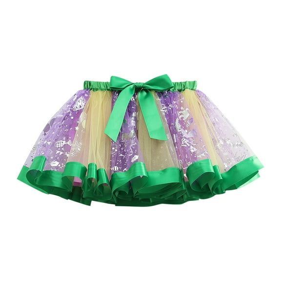 Gamivast Tutu for toddler Girls Bow Colorful Sparkly Skirt Glitter Tulle Skirt Kids Elastic Waist Princess Tutu Birthday Party Holiday Dress up