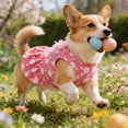 thumbnail image 4 of Kbndieu Happy Easter Day Dog Dress Girl Puppy Skirt Easter Bunny Dog Clothes Outfit Cat Clothing Doggy Costume for Small Dogs Cats Pet Apparel, Pink L, 4 of 6