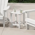 thumbnail image 4 of ZYPPP Furniture Outdoor Adirondack Side Table, HDPE, Weather and UV Resistant, Square End Table for Your Patio, Backyard, Balcony,Porch, Garden, Deck (White), 4 of 10