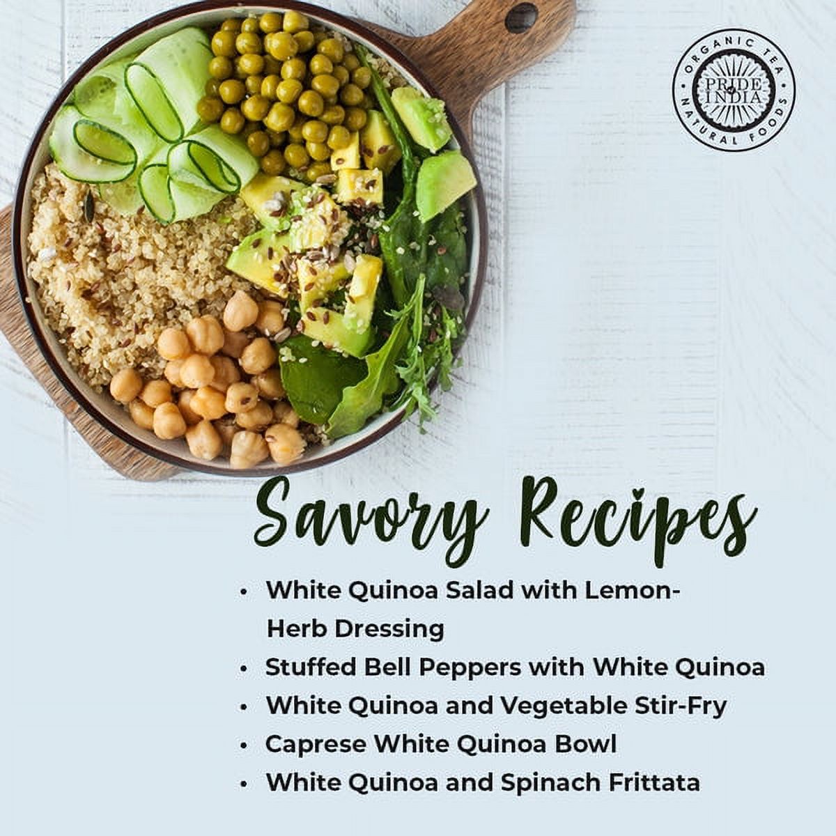 Pride of India - Pack of 6 - Royal Bolivian White Quinoa, 3 lbs Jar, Protein Rich, Gluten-Free Quinoa Wholegrain