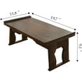 thumbnail image 2 of Japanese Wood Floor Table with Foldable Legs - Coffee Tables for Living Room, Bed Desk Tray, Meditation Altar, Laptop Desk, 2 of 6