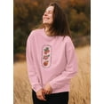 thumbnail image 2 of Remember To Be Happy Quote Sweatshirt Women -Image by Shutterstock, Female Small, 2 of 4