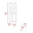 thumbnail image 6 of DUOSONG 4-Shelf Linen Cabinets, Light Grey Light Gray, 1 Count, 6 of 7