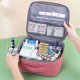 thumbnail image 3 of Bolsa de primeros auxilios vacía al rojo vivo de 1 pieza, bolsa de almacenamiento de primeros auxilios vacía con compartimentos en capas y bolsillos de malla elástica, adecuada para viajes en casa, oficina, camping, senderismo BOTIM JM, 3 of 5