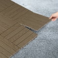 thumbnail image 3 of Zimtown 27-Pack Interlocking Deck Tiles,11.8"x11.8" Waterproof Outdoor Flooring , Patio Floor Decking Tiles for Porch Poolside Balcony Backyard, Light Coffee, 3 of 13