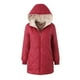 thumbnail image 1 of Chaqueta de invierno de algodón de longitud media con capucha y diseño geométrico impermeable y suave para mujer, 1 of 5
