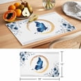 thumbnail image 6 of Butterfly Placemats Set of 8, Watercolor Blue Grey Butterfly Floral Leaf Non-Slip Place Mats Washable Table Mats for Kitchen Dining Table Decorations Indoor/Outdoor, 6 of 9