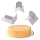 thumbnail image 1 of Pulidor moldeador de glaseado de Fondant de plástico, herramienta alisadora de decoración de pasteles para decoración de esquinas de bordes de pasteles de Fondant, 3 uds., 1 of 5