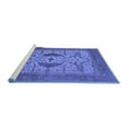 thumbnail image 2 of Ahgly Company Machine Washable Indoor Rectangle Oriental Blue Industrial Area Rugs, 5' x 8', 2 of 4