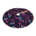 thumbnail image 2 of Bingfone Christmas Tree Skirt Mat Christmas Decoration Interior 30"-Purple Butterfly, 2 of 8
