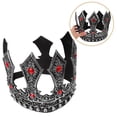 thumbnail image 2 of 1Pack Adult Tiara Silver Medieval King Crown Design RP Material Comfortable Wear, 2 of 8