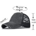 thumbnail image 7 of EONQY Ponytail Baseball Cap, Women's High Ponytail Hat Sun Hat Peaked Cap Versatile Washed Dad Hat for Outdoor Sports Such as Jogging and Tennis, 7 of 7