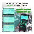 thumbnail image 2 of Car Battery Tester 12V 24V Digital Automotive Alternator Meter Diagnostic Tool With 1002000 CCA Load Capacity For Accurat ,Easy to Use, 2 of 6