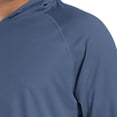 thumbnail image 6 of LEKWK Mens Sun Protection Shirt Long Sleeve Hooded Lightweight Quick Dry Pullover with Thumb Holes Soft Stretch Casual Workout Fishing Hiking Travel Athletic Tops Shirts Tees Navy M, 6 of 6