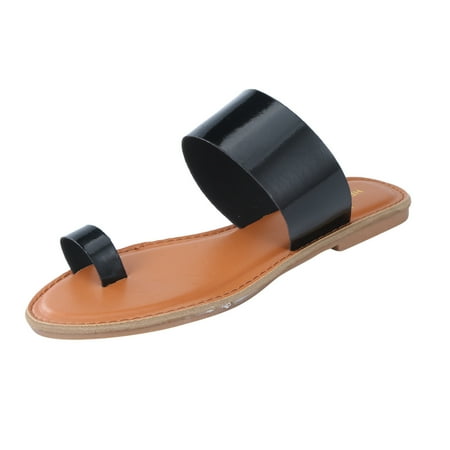 

Youmylove Women Slippers Slides Flat Sandals Flip Flops Summer Shoes Roman Sandals Trendy Leisure Simple Shoes Female Footwear