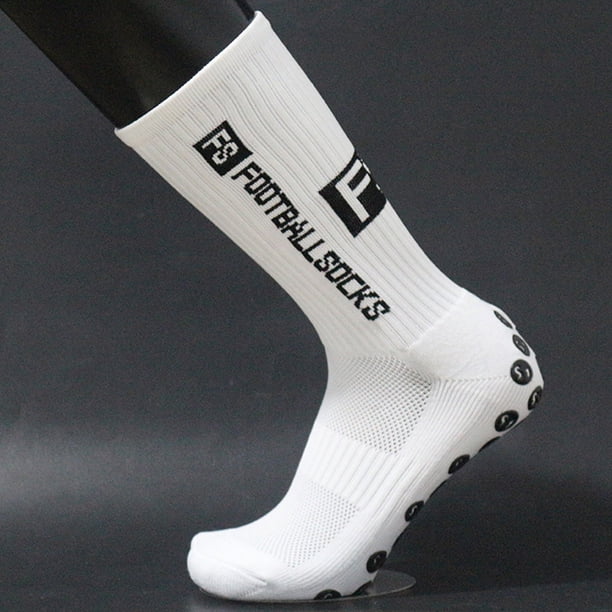 Calcetines Redondo Silicona Ventosa Antideslizante Fútbol Deportes Entrenamiento Calcetín Blanco