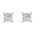 thumbnail image 3 of 1.5 ct Push-Back Stud Earrings for Women | 5.0mm Princess Cut Moissanite | 18K White Gold, 3 of 5