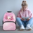 thumbnail image 3 of POLERO 17 Inch Backpack for Boys, Polyester Smooth Zipper Front Zipper Schoolbags, Salamander Pattern, 3 of 10