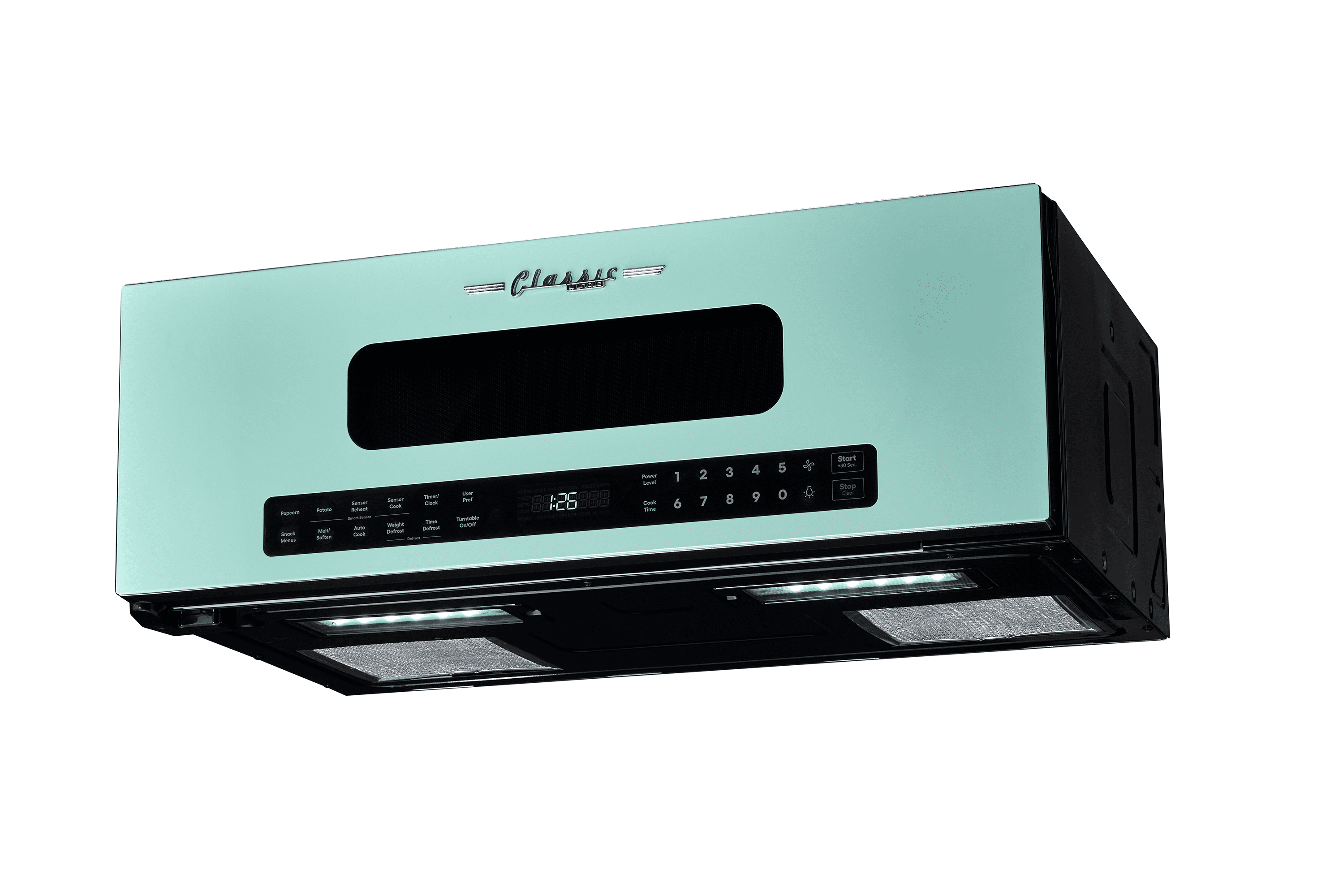 Unique Appliances 30' Classic Retro Over-The-Range Microwave, Ocean Mist Turquoise