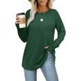 thumbnail image 4 of Ronuti Long Sleeve Shirts for Women Crewneck Basic Loose Tunic Tops Fall Outfits for Women 2026, 4 of 7