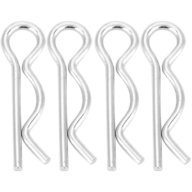 Clips de retención R Sujetador mecánico Pasadores de resorte de pelo Pasador de sujeción chapado en zinc Sujetador Clip de tractor Juego de piezas de sujetador R cubierto de coche de acero inoxidable