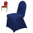 thumbnail image 3 of Efavormart Navy Blue Stretchy Spandex Fitted Banquet Chair Cover Dinning Event Slipcover For Wedding Party Banquet Catering, 3 of 3