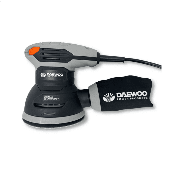 Lijadora Rotorbital Daewoo 300w 125mm + Accesorios 5 Lijas Gris 127v 60hz