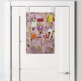 thumbnail image 2 of Tropical Hanging Pocket Organizer, Exotic Themed Layout of Palm Leaves and Butterflies Flying Colorful Paradise, Printed Polyester Storage Bag with Pockets, 14" x 20", Multicolor, 2 of 2