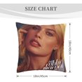 thumbnail image 5 of Margot Robbie Pillow Covers 18 X 18 Inch Decorative Throw Cushion Cases Home for Furniture Bench Sofa, 5 of 6