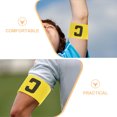 thumbnail image 3 of OULII 4Pcs Adjustable Yellow Football Captain Arm Bands Durable Soccer Team Leader Bands, 3 of 8