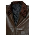 thumbnail image 4 of Men's Leather Jacket with Genuine Fur Collar, 4 of 8