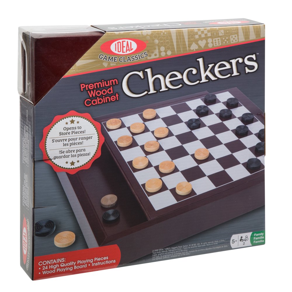 Ideal Premium Wood Checkers