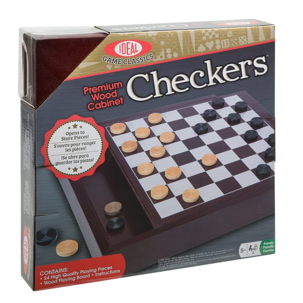 Ideal Premium Wood Checkers