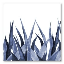 Designart ' Close Up Navy Blue Agave Leaves ' Traditional Canvas Wall Art Print