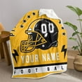 thumbnail image 2 of Pittsburgh Custom Throw Blanket 30 * 40, Throw Blankets Printed with Any Name and Number for Men Women, Personalized Football Gifts for Fans, 2 of 5