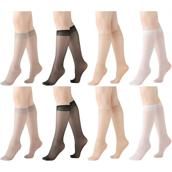 CAILDANL Womens Knee High Patterned Trouser Socks Dress Socks